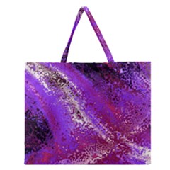 Fraction Space 4 Zipper Large Tote Bag by PatternFactory