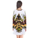 Bigcat Butterfly Long Sleeve V-neck Flare Dress View2