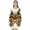 Bigcat Butterfly Long Sleeve Chiffon Shift Dress  View1