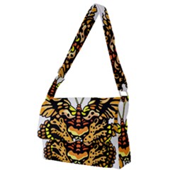 Bigcat Butterfly Full Print Messenger Bag (l) by IIPhotographyAndDesigns