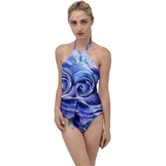 Watercolor-rose-flower-romantic Go With The Flow One Piece Swimsuit by Sapixe