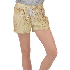 Music-melody-old-fashioned Velour Lounge Shorts by Sapixe