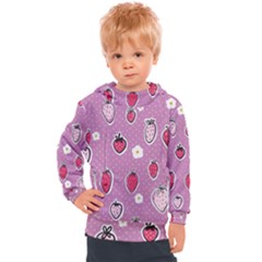 Juicy Strawberries Kids  Hooded Pullover by SychEva