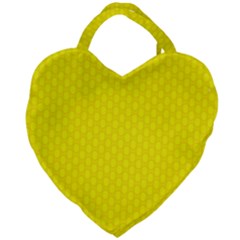 Soft Pattern Yellow Giant Heart Shaped Tote by PatternFactory