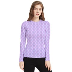 Soft Pattern Lilac Women s Long Sleeve Rash Guard by PatternFactory