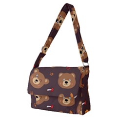 Bears-vector-free-seamless-pattern1 Full Print Messenger Bag (m) by webstylecreations