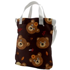 Bears-vector-free-seamless-pattern1 Canvas Messenger Bag by webstylecreations