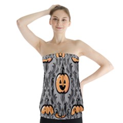 Pumpkin Pattern Strapless Top by NerdySparkleGoth