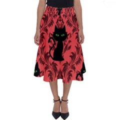 Cat Pattern Perfect Length Midi Skirt by NerdySparkleGoth