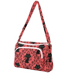 Cat Pattern Front Pocket Crossbody Bag by NerdySparkleGoth