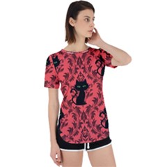 Cat Pattern Perpetual Short Sleeve T-shirt by NerdySparkleGoth