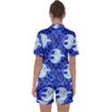 Ghost Pattern Satin Short Sleeve Pajamas Set View2