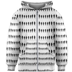 Athletic Running Graphic Silhouette Pattern Kids  Zipper Hoodie Without Drawstring by dflcprintsclothing