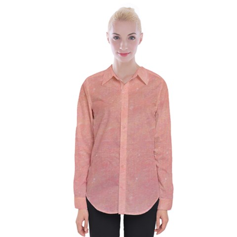 Peaches And Cream Womens Long Sleeve Shirt by kiernankallan