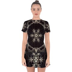 Bnw Mandala Drop Hem Mini Chiffon Dress by MRNStudios