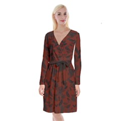 Autumn Long Sleeve Velvet Front Wrap Dress by kiernankallan