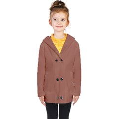 Burnt Sienna Kids  Double Breasted Button Coat by kiernankallan