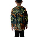 Folk flowers pattern Floral surface Kids  Hooded Windbreaker View2