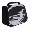 Black and White Full Print Travel Pouch (Small) View2