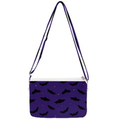 Bats In The Starry Sky Double Gusset Crossbody Bag by SychEva