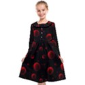 Red Drops On Black Kids  Midi Sailor Dress View1