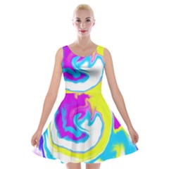 Psychedelic  Velvet Skater Dress by kiernankallan