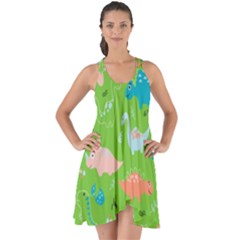 Funny Dinosaur Show Some Back Chiffon Dress by SychEva