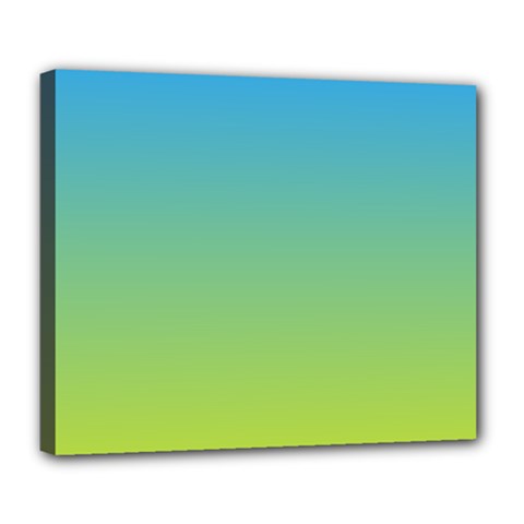 Gradient Blue Green Deluxe Canvas 24  X 20  (stretched) by ddcreations