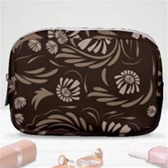 Folk Flowers Pattern  Make Up Pouch (small) by Eskimos