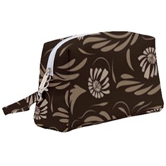 Folk Flowers Pattern  Wristlet Pouch Bag (large) by Eskimos