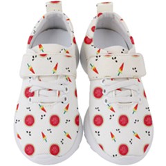 Slices Of Red And Juicy Watermelon Kids  Velcro Strap Shoes by SychEva