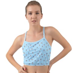 Cute Kawaii Dogs Pattern At Sky Blue Mini Tank Bikini Top by Casemiro