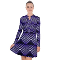 Digital Waves Long Sleeve Panel Dress by Sparkle