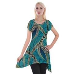 Digital Springs Short Sleeve Side Drop Tunic by Sparkle