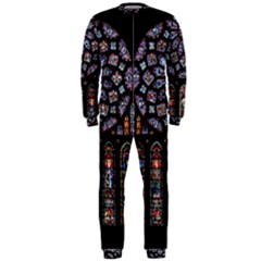 Chartres-cathedral-notre-dame-de-paris-amiens-cath-stained-glass Onepiece Jumpsuit (men)  by Sudhe