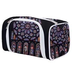 Chartres-cathedral-notre-dame-de-paris-amiens-cath-stained-glass Toiletries Pouch by Sudhe