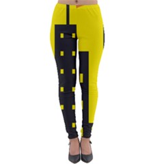 Skyline-city-building-sunset Lightweight Velour Leggings by Sudhe
