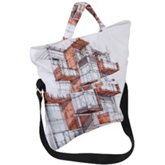 Rag-flats-onion-flats-llc-architecture-drawing Graffiti-architecture Fold Over Handle Tote Bag by Sudhe