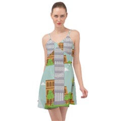 Roma-landmark-landscape-italy-rome Summer Time Chiffon Dress by Sudhe