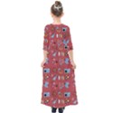 50s Red Kids  Quarter Sleeve Maxi Dress View2