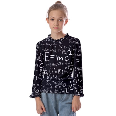 Science-albert-einstein-formula-mathematics-physics-special-relativity Kids  Frill Detail Tee by Sudhe