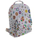 Flower Floral Pattern Flap Pocket Backpack (Large) View2