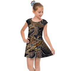 Fantasy Dragon Pentagram Kids  Cap Sleeve Dress by Sudhe