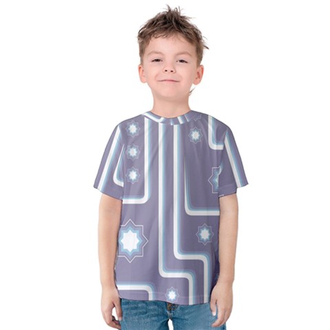 Pattern-non-seamless-background Kids  Cotton Tee by Sudhe