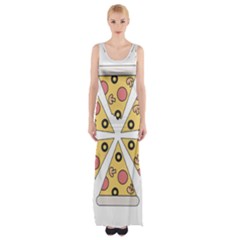 Pizza-slice-food-italian Thigh Split Maxi Dress by Sudhe