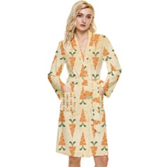 Pattern-carrot-pattern-carrot-print Robe by Sudhe