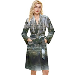 Sea-island-castle-landscape Robe by Sudhe