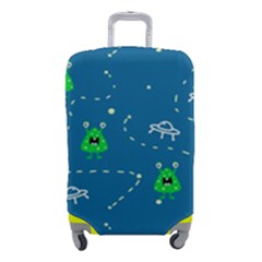 Funny Aliens With Spaceships Luggage Cover (small) by SychEva