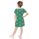 Lotus Bloom In The Blue Sea Of Peacefulness Kids  Short Sleeve Velvet Dress View2