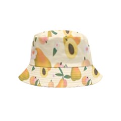 Yellow Juicy Pears And Apricots Inside Out Bucket Hat (kids) by SychEva